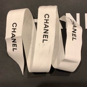 Chanel white ribbon